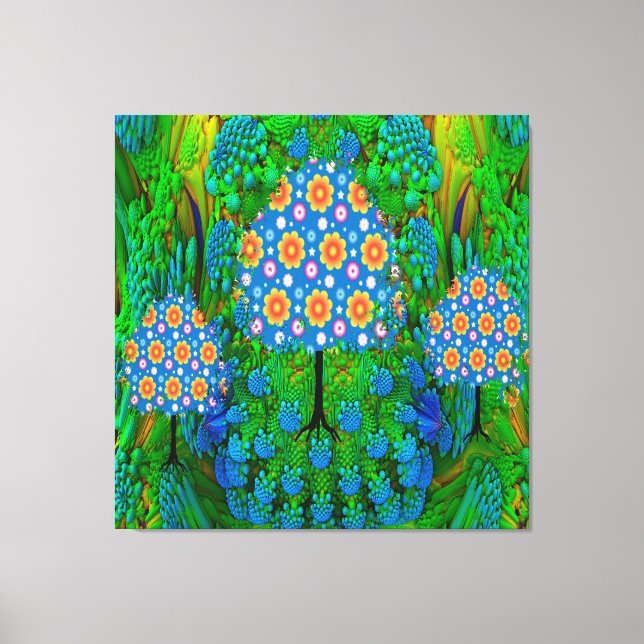 Lienzo Jardín de verano (Anverso)