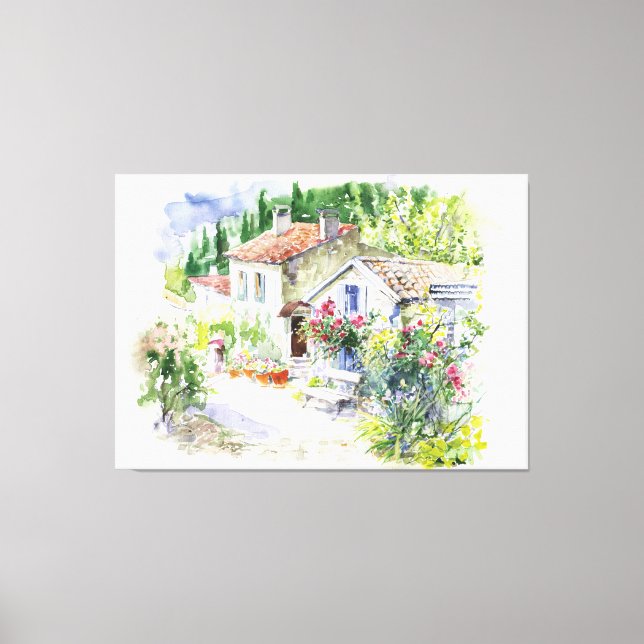 Lienzo Jardín de verano de la primavera acuática (Anverso)