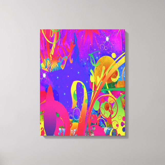 Lienzo Jardín de verano mágico (Anverso)