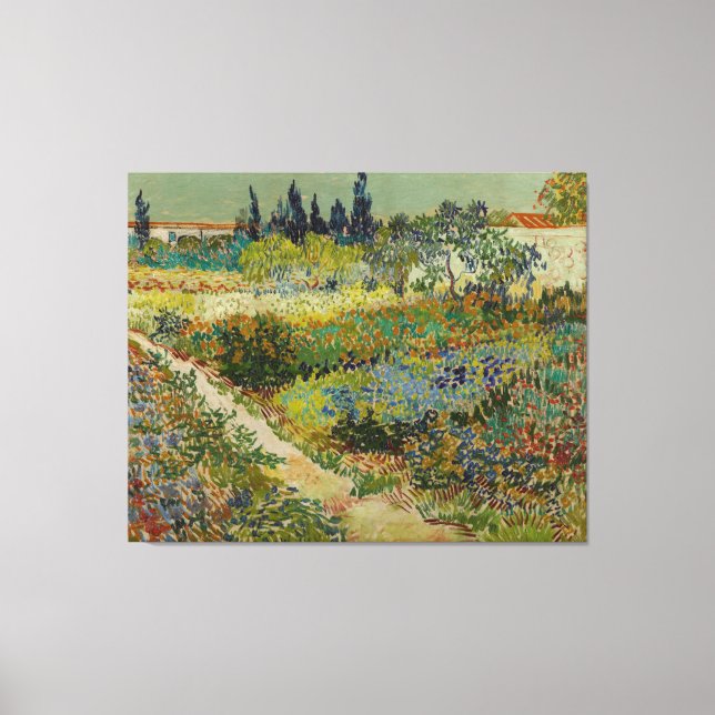 Lienzo Jardín en Arles por Vincent Van Gogh (Anverso)