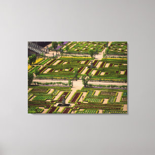 Lienzo Jardín en el Castillo de Villandry, Indre-et-Loire