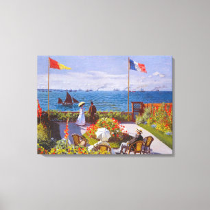 Lienzo Jardín en Sainte Adresse por Claude Monet