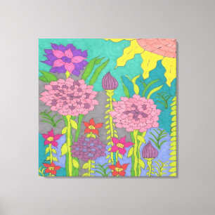 Lienzo Jardín floral de primavera