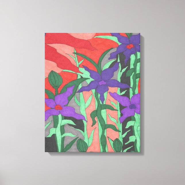 Lienzo Jardín floral Twilight (Anverso)