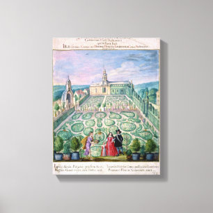Lienzo Jardín holandés, 1650 (w/c en el papel)