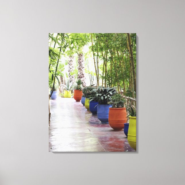Lienzo Jardin Majorelle, Majorelle Garden, ahora público (Anverso)