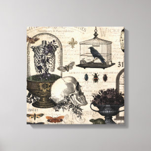 Lienzo Jardín moderno de Halloween del vintage