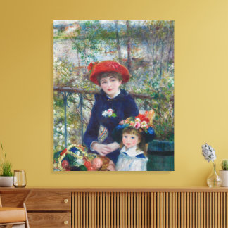 Lienzo Jardín paisaje de las hermanas Renoir Cottagecore