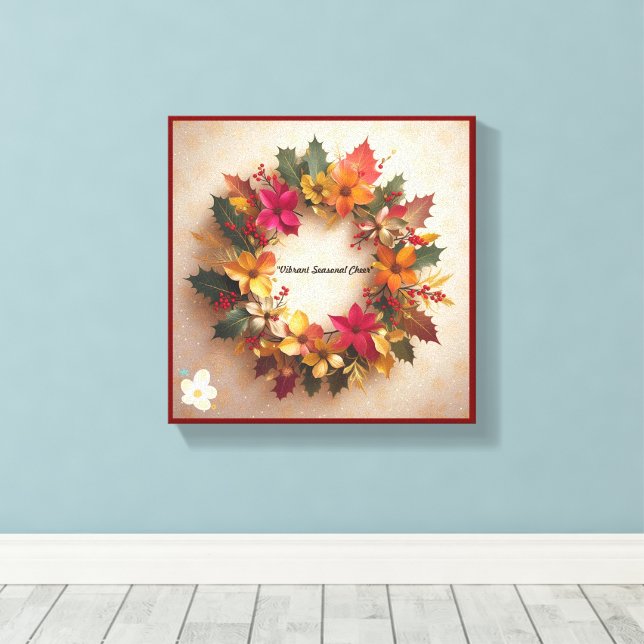 Lienzo "Jardín secreto de Santa" (Insitu (piso de madera))