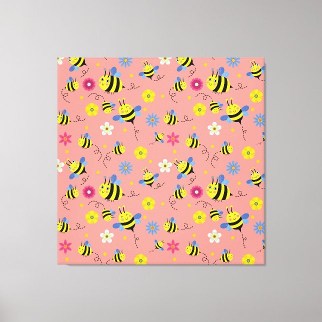 Lienzo Jardín Sweet Bee Blossom (Anverso)