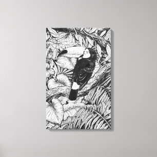 Lienzo Jardín tropical turístico