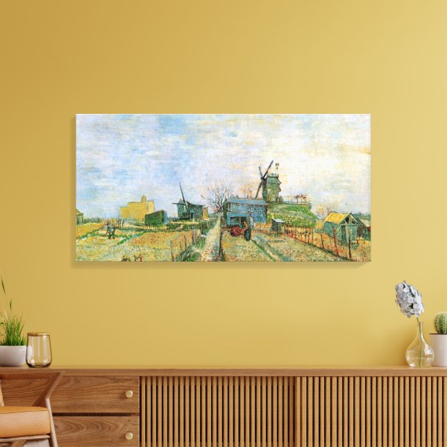 Lienzo Jardín vegetal de Montmartre por Vincent van Gogh (Insitu (Sala de estar))