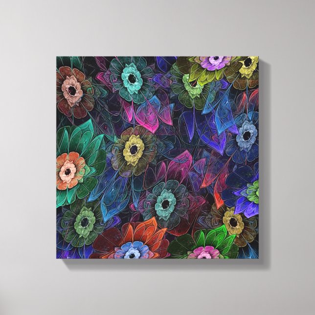 Lienzo Jardinería fractal (Anverso)