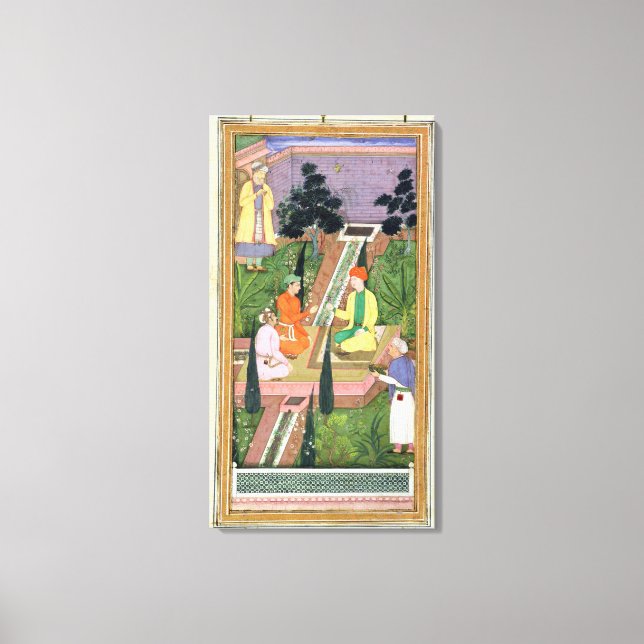 Lienzo Jardines acuáticos, del Álbum Clive (gouache on pa (Anverso)