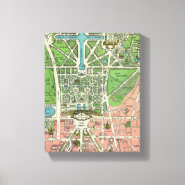 Lienzo Jardines de Versalles, Vintage restaurado 1920