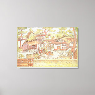 Lienzo Jardines de Yuan Ming Yuan, Pekín, 1783-86 (engra