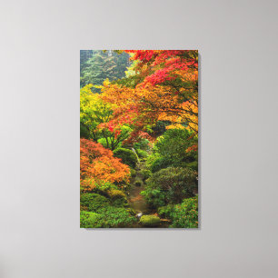 Lienzo Jardines Japoneses En Otoño En Portland, Oregón 3