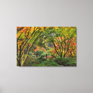 Lienzo Jardines Japoneses en Otoño en Portland, Oregon 4