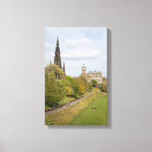 Lienzo Jardines Princes Street, Edimburgo, Escocia