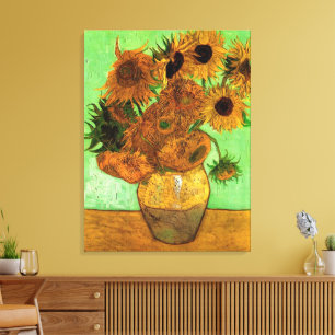 Lienzo Jarrón con doce girasoles de Vincent van Gogh