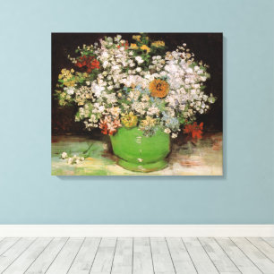 Lienzo Jarrón con flores de Zinnia por Vincent van Gogh
