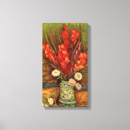 Lienzo Jarrón con gladiolos rojos de Vincent van Gogh 