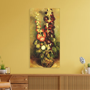Lienzo Jarrón con malvarrosas de Vincent van Gogh