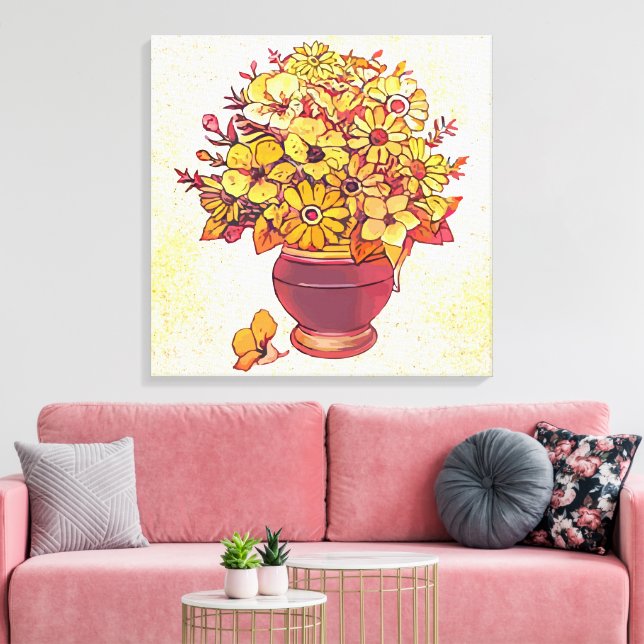 Lienzo Jarrón de flores (Insitu (Sala de estar))