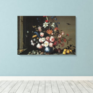 Lienzo Jarrón de flores junto a una ventana, Balthasar va
