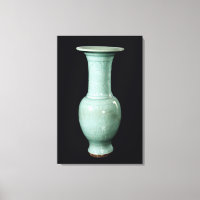 Jarrón glaseado de Celadon, Dinastía Yuan