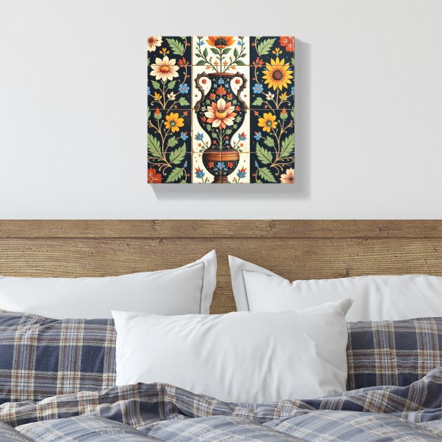 Lienzo Jarrón Romano Floral (Insitu(Dormitorio))