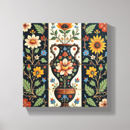 Lienzo Jarrón Romano Floral