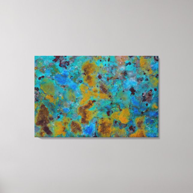 Lienzo Jasper de crisocola azul manchado (Anverso)