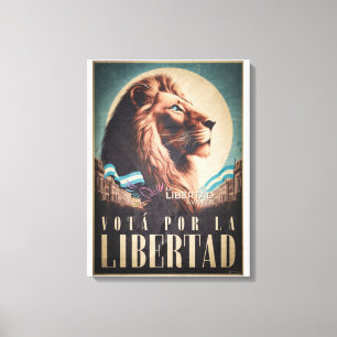 Lienzo Javier Milei VOTÁ POR LA LIBERTAD Poster
