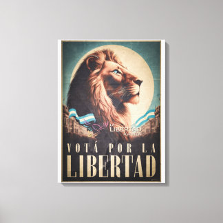 Lienzo Javier Milei VOTÁ POR LA LIBERTAD Poster