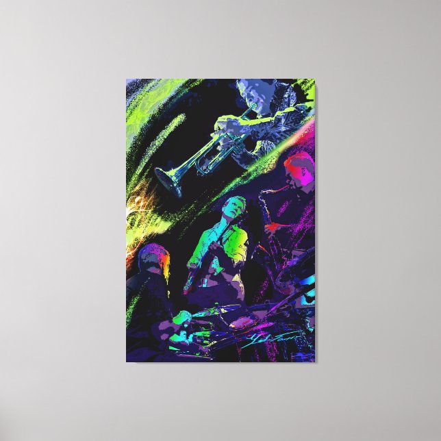 Lienzo Jazz colorido (Anverso)