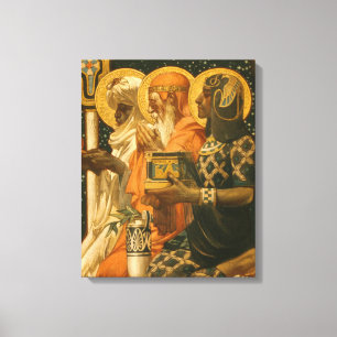 Lienzo JC Leyendecker Tres Reyes Magos Navidad Vintage