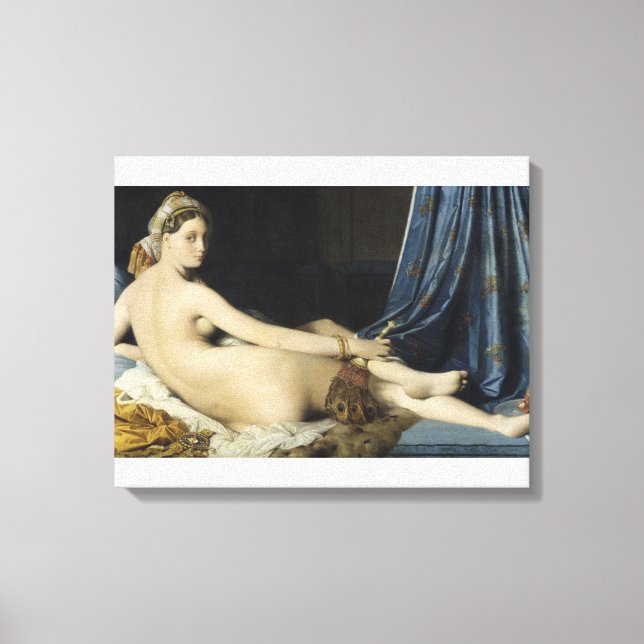 Lienzo Jean-Auguste-Dominique Ingres-La Grande Odalisque (Anverso)