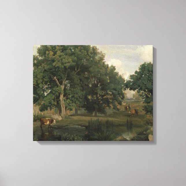 Lienzo Jean-Baptiste-Camille Corot - Bosque (Anverso)
