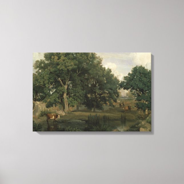 Lienzo Jean-Baptiste-Camille Corot - Bosque (Anverso)