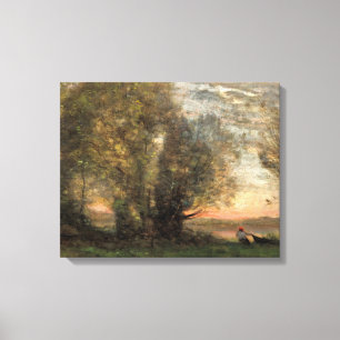 Lienzo Jean-Baptiste-Camille Corot - El pescador