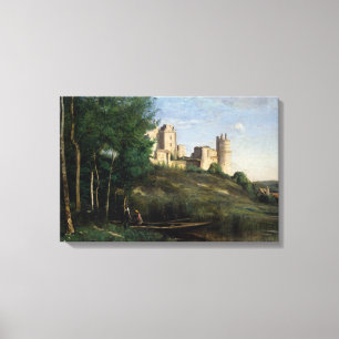 Lienzo Jean-Baptiste-Camille Corot - Ruinas del castillo