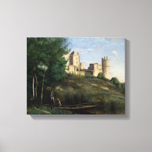 Lienzo Jean-Baptiste-Camille Corot - Ruinas del castillo