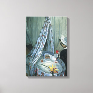 Lienzo Jean Monet en su cuna por Claude Monet