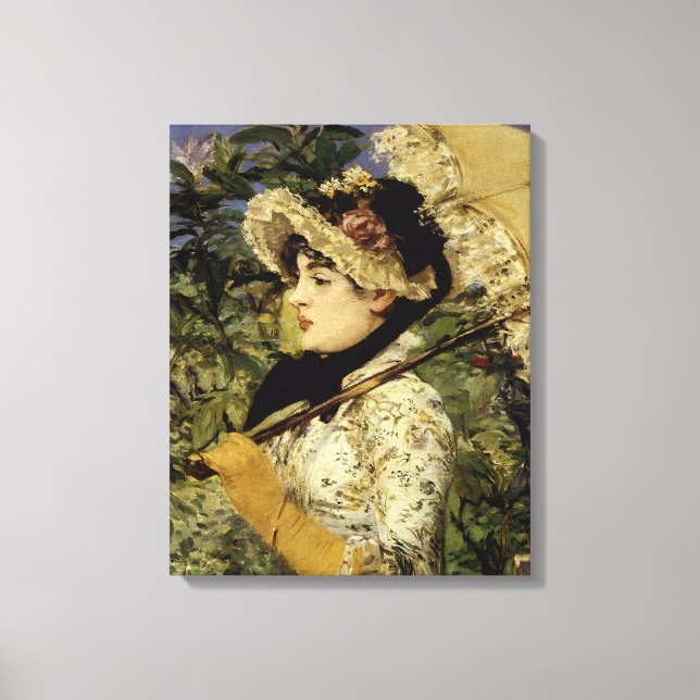 Lienzo Jeanne: Primavera de 1881 por Manet (Anverso)