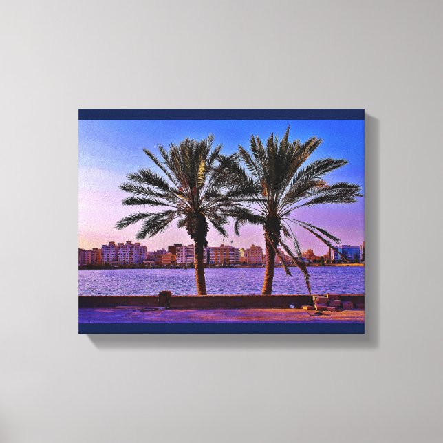 Lienzo Jeddah Date Trees (Anverso)