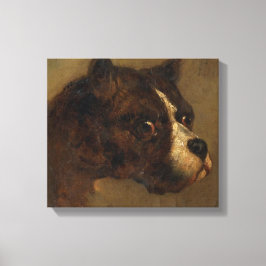 Lienzo Jefe de Bulldog (por Théodore Géricault)