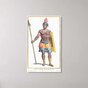 Lienzo Jefe de los Hondurans, 1780 (grabado coloreado)