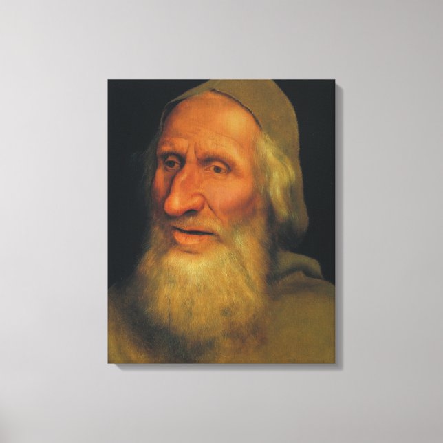 Lienzo Jefe de un anciano (por Quentin Metsys) (Anverso)