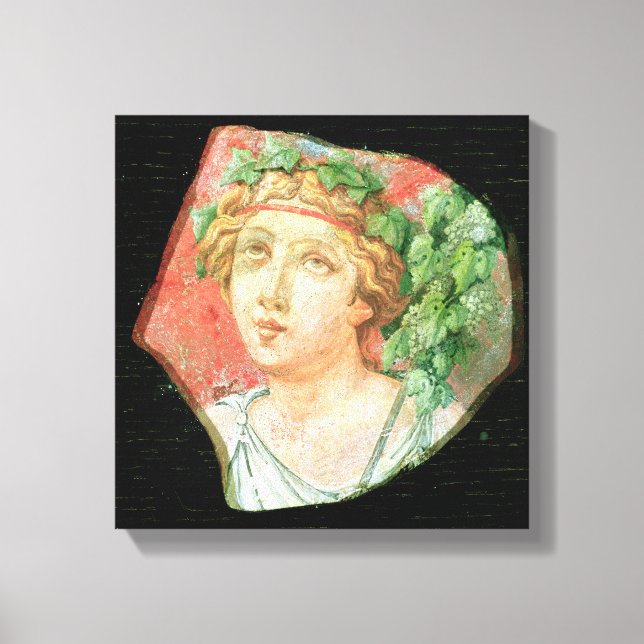 Lienzo Jefe de un bacchante (Anverso)